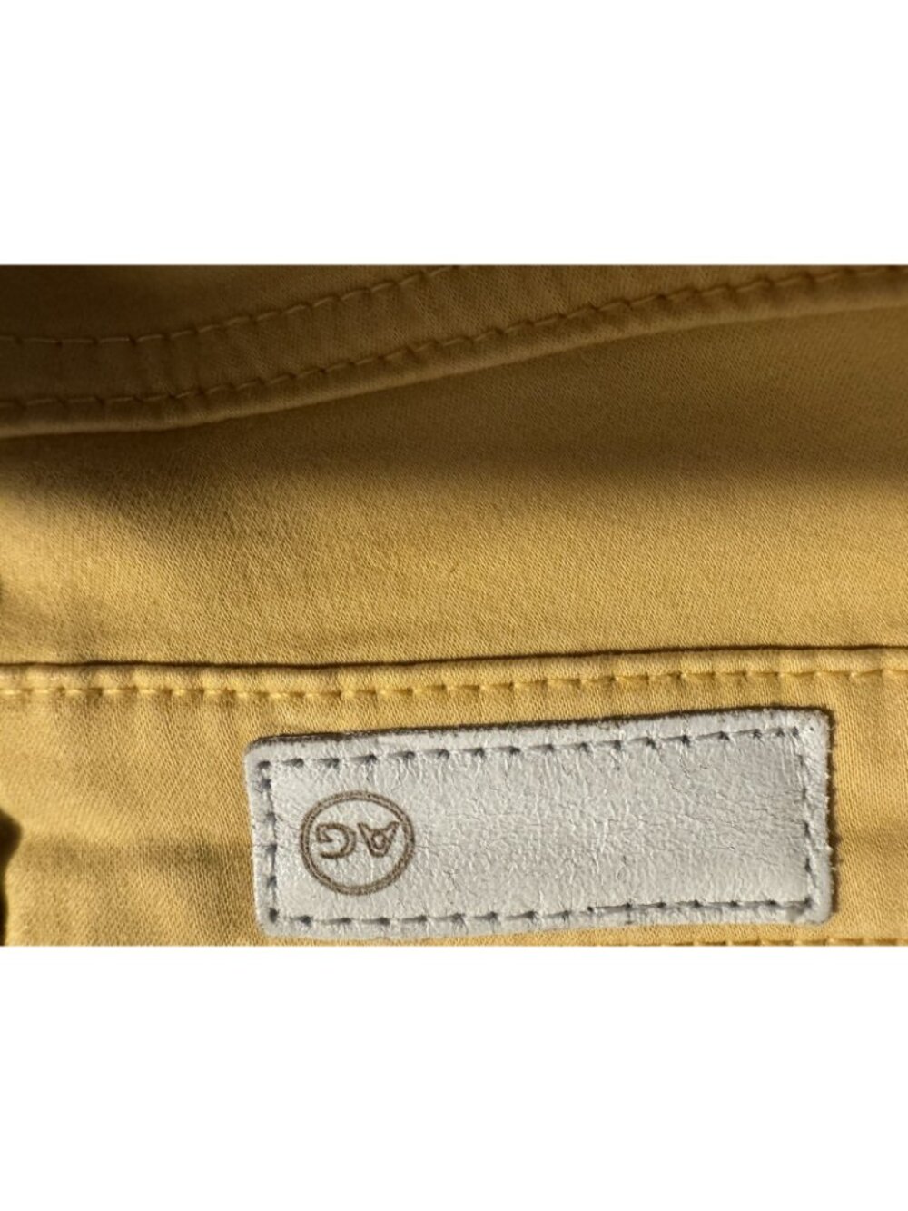 AG Adriano Goldschmied The Abbey Ankle Mid Rise Jeans Yellow Mustard Size 28R - Picture 7 of 8
